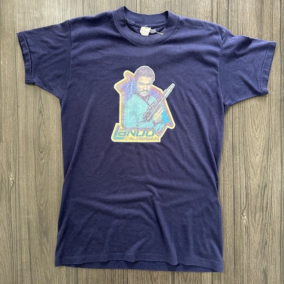 VTG Star Wars Lando Calrissian 80s Shirt SS Devknit Men’s Size Large Lucas Films - Picture 1 of 7